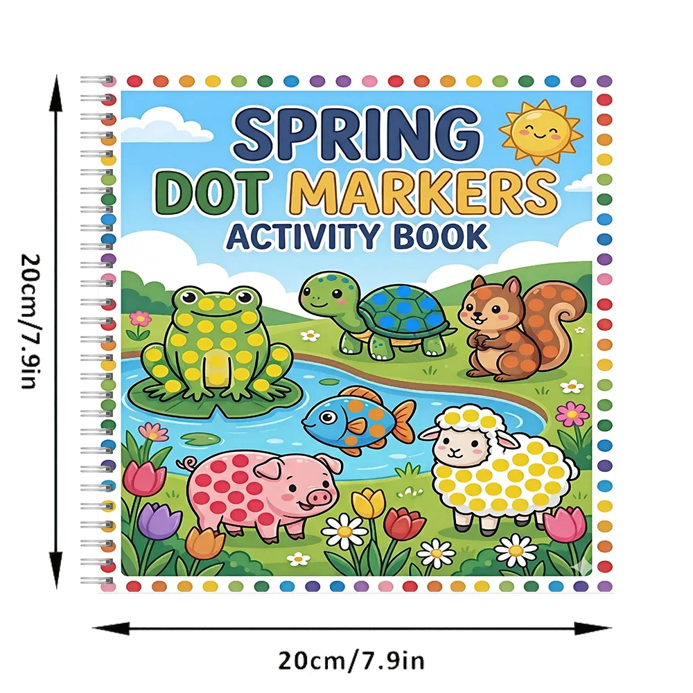Spring Dot Coloring Book for Adult Colouring Book, Birthday Day Gift, Back to School Supplies, Adults Cute Drawing Book