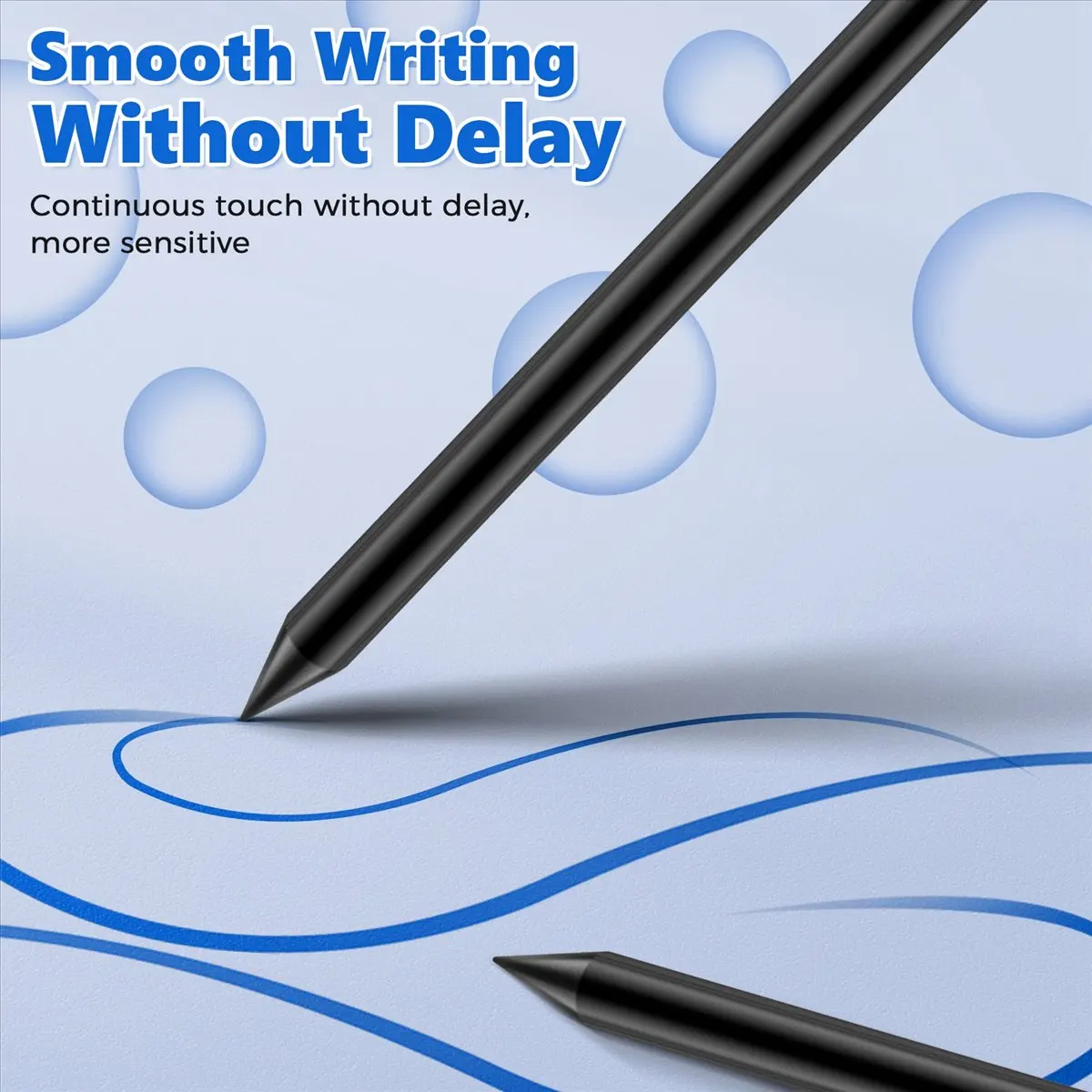 Essential Capacitive Pencil Pen Stylus Screen Stick for Tablet Phone PC - Black