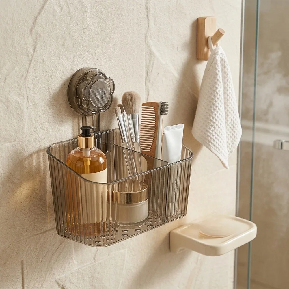 Three Level Shower Shelf Set Optimized for Vertical Space Utilization in Narrow Shower Stalls and Corner Installations