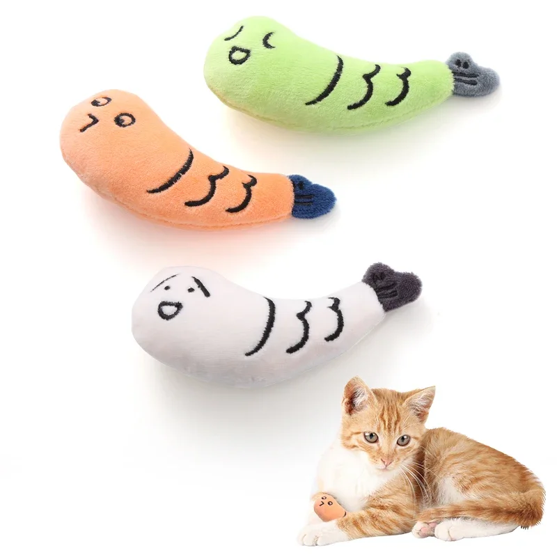 Cat Toys Cute Little Fish Catnip Plush Toys Bite Resistant Teeth Interactive Play Pet Supplies