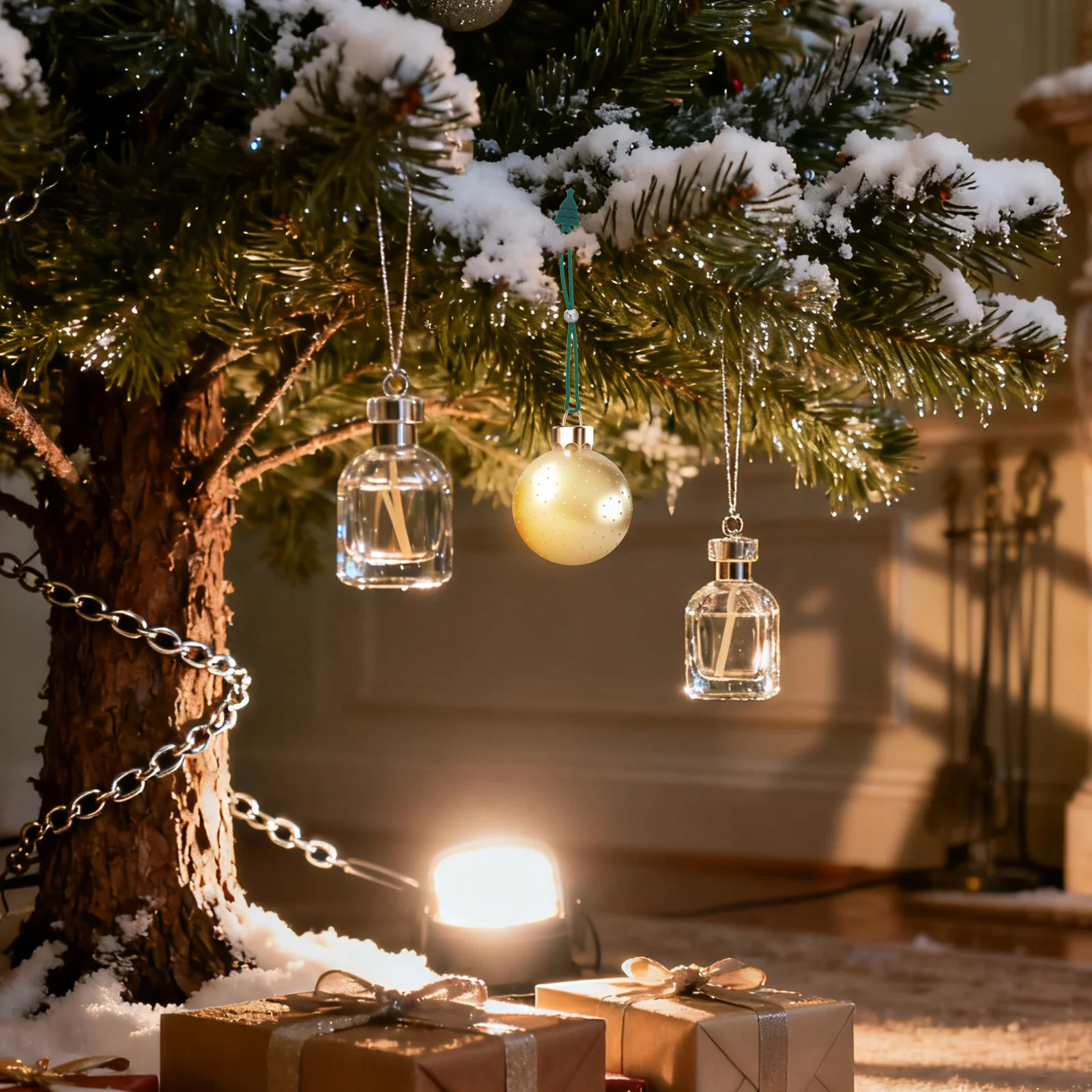 

8Pcs Silicone Ornament Hooks for Christmas Trees Non-Slip Adjustable Reusable Cable Ties Decorative Bauble Hangers Holiday Home