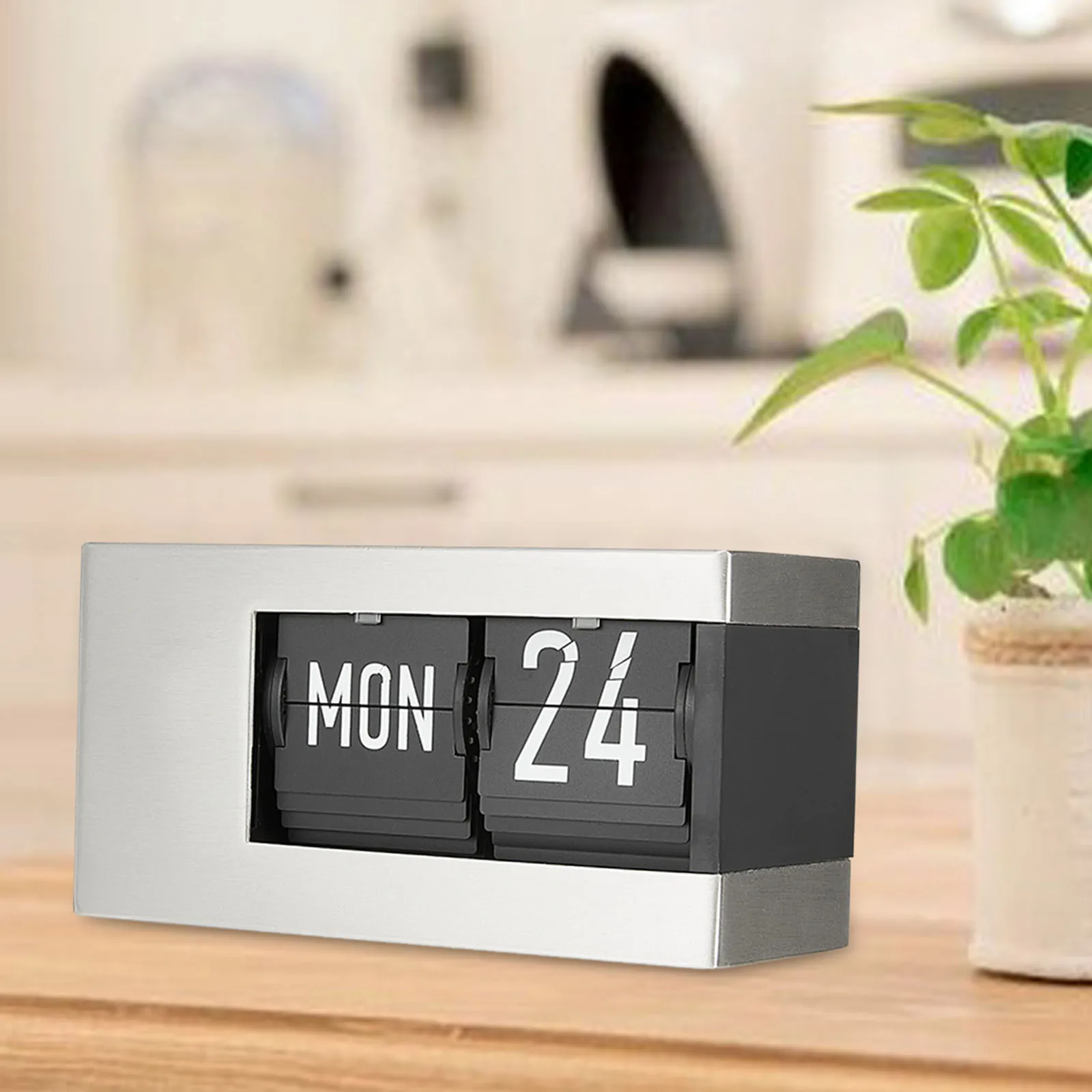 Desk Perpetual Calendar Date Week Display Creative Automatic Tabletop Ornament for Business Anniversary Study Bedroom Bedside