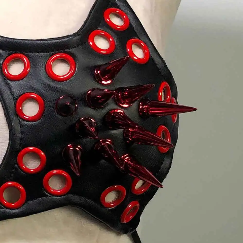 Goth Bra Tops Grunge Punk Rock Clothes Rave Festival Outfit Spiked with Spikes Emo Clothing Vkei Gothic Tank Y2K T-shirt