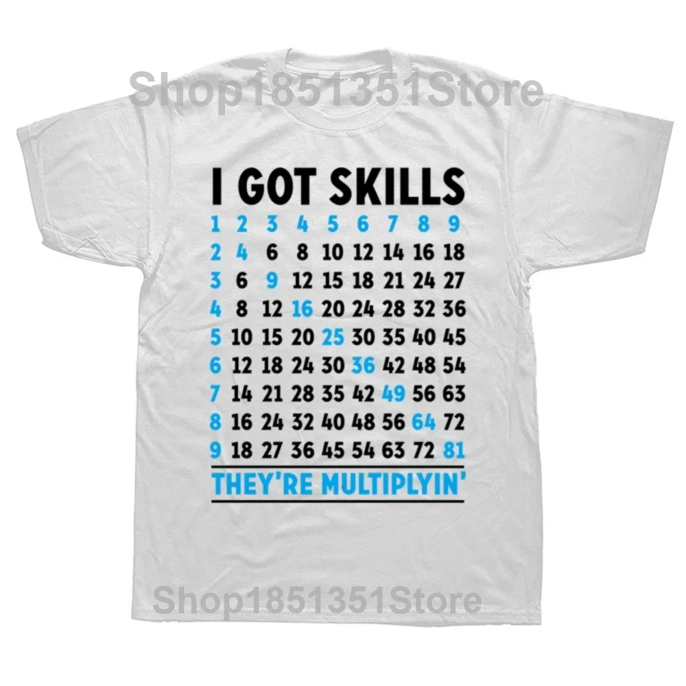 Math Got Skills Multiplying T Shirt for Men New ops & ees Oversized Male   Mathematics Print Men's -shirts ops s