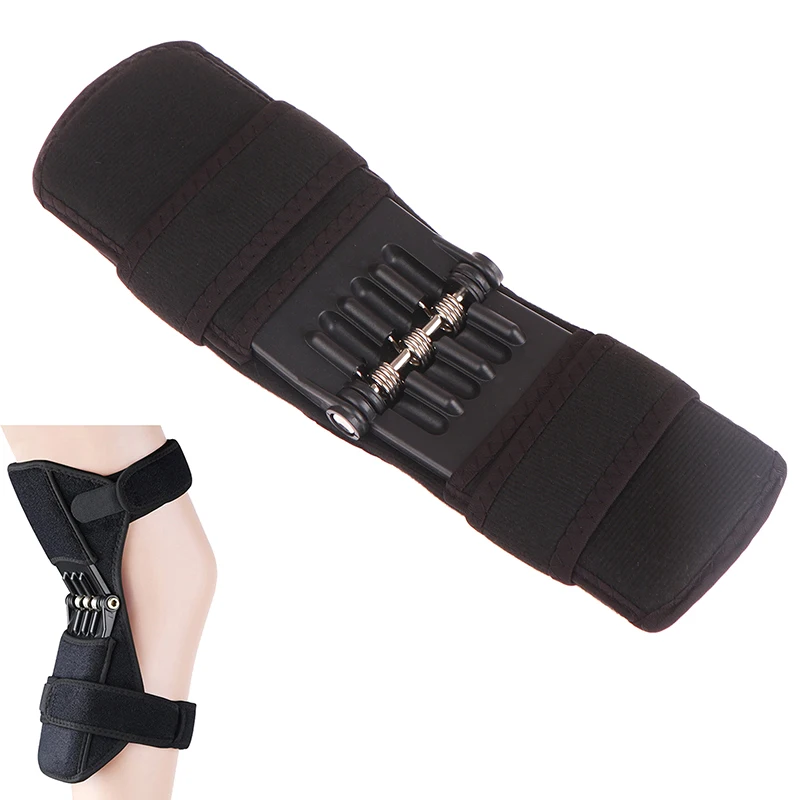 1pcs Knee Booster Brace Joint Support Spring Stabilizer Pad Power Lift Knee Brace Weak Old Legs Sports Climbing Mountains Stairs