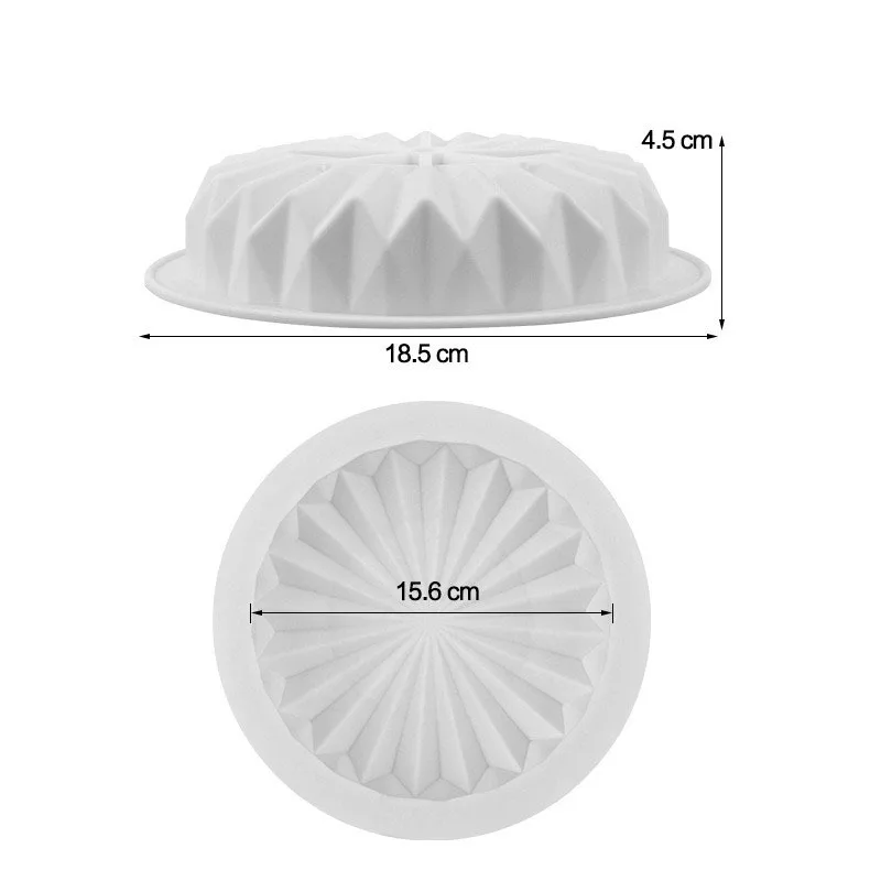 Single Round Origami Silicone Cake Mold for Chocolate Mousse Ice Cream Jelly Pastry Dessert Bread Bakeware Pan Decorating Tools