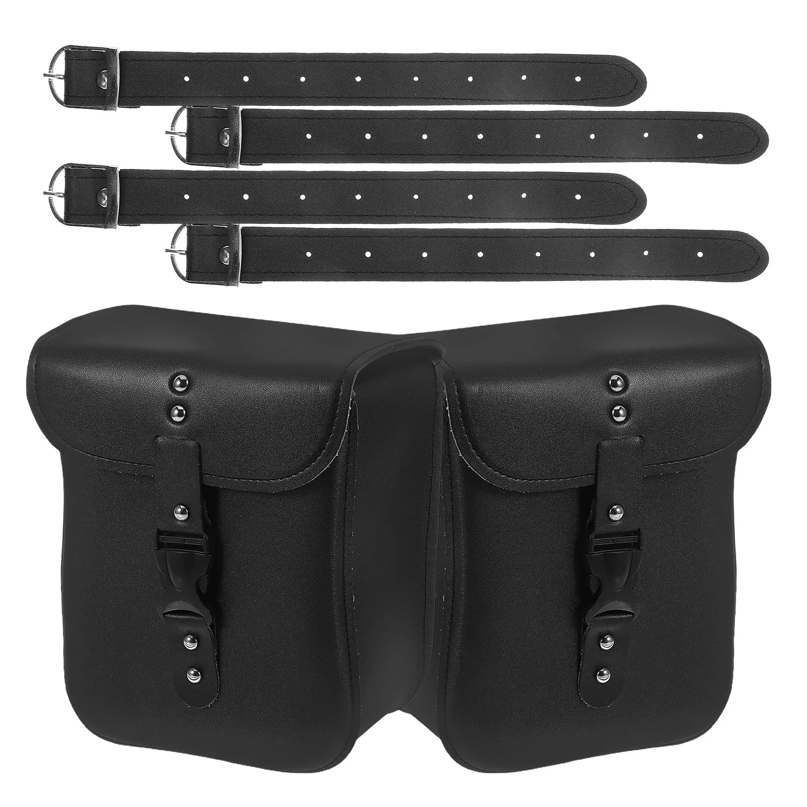 

2Pcs Universal PU Motorcycle Handlebar Bag Front Fork Storage Pouch for Electric Bikes Motorcycles Tool Organizer Gear Accessory