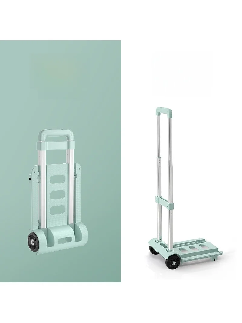 portable-small-hand-pulled-shopping-cart-vegetable-buying-barrow-retractable-handle-stainless-steel-body-family-storage-tool