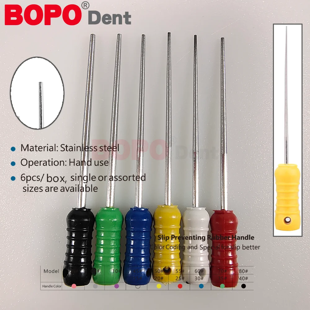 Dental Pluggers Root Cannal Endo File Hand Use 25mm Endodontic Instrument Dentist Dentistry Drills 06-80# Dentistry K H Reamers