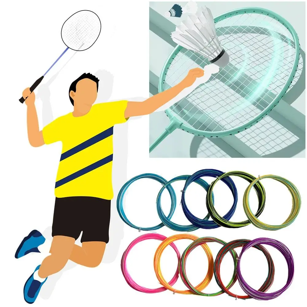 

Multicolor Badminton Two-tone Racket String Tool Trainning Dia.0.73mm Badminton Racquet Wire Repair 16-24lbs Racquet Stringing