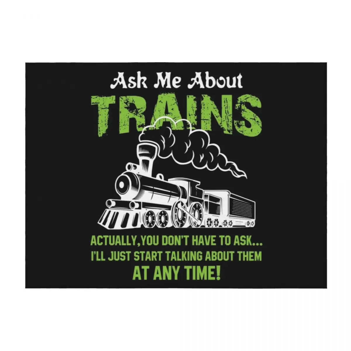 

Railway Train Trains Model Railroad Gift Throw Blanket Luxury blankets and throws Warm Beach Blankets