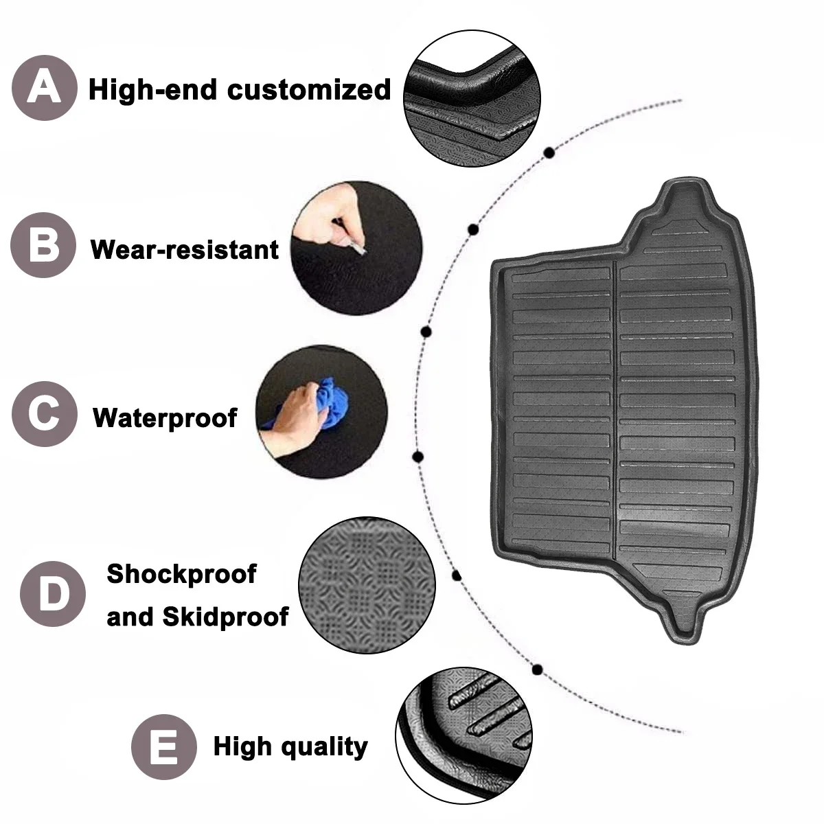 

Floor Mat Liner Carpet Tray Car Boot Cargo Liner Tray Trunk Waterproof Car Styling Auto Floor Mat part For Subaru Forester 2019+