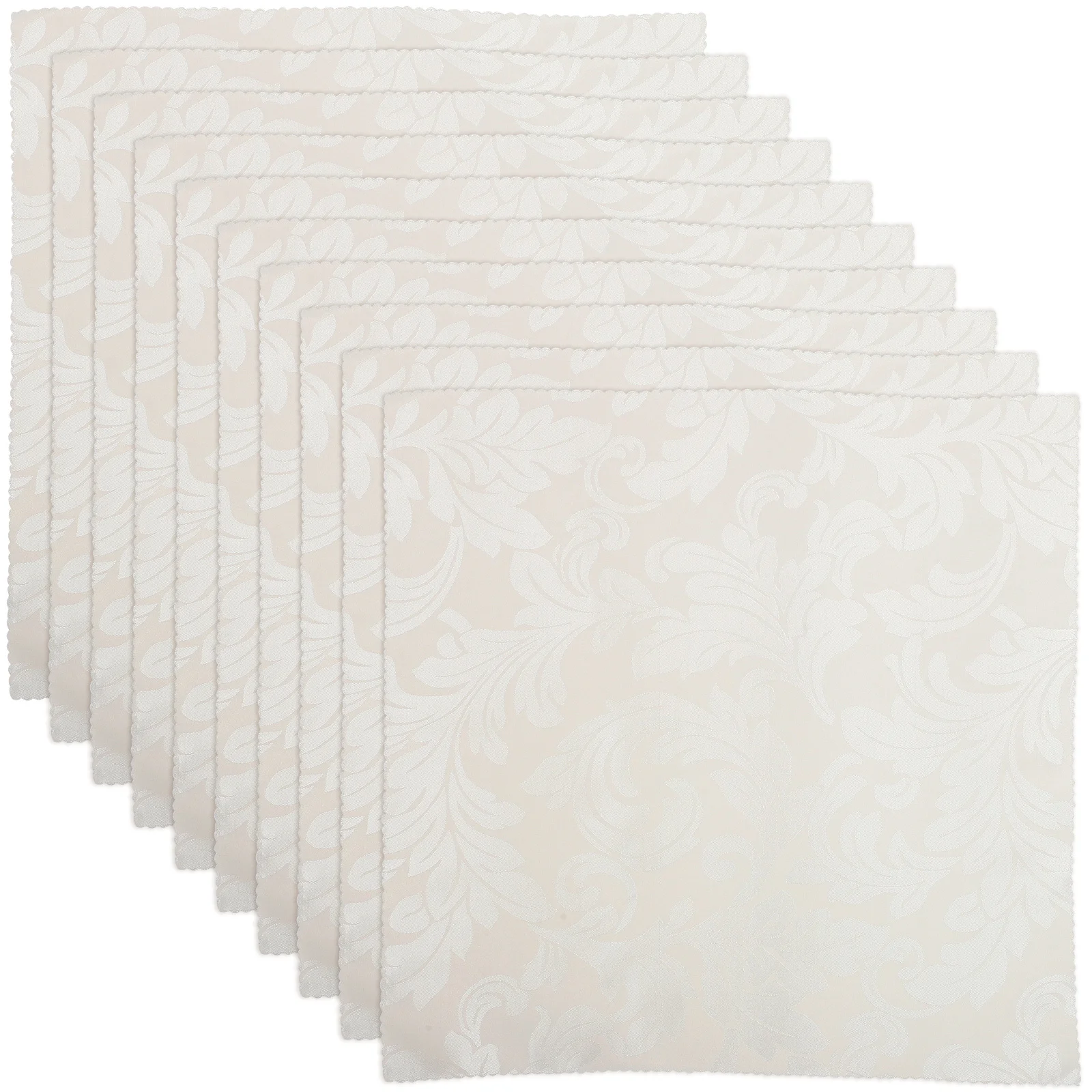 

10Pcs Jacquard Table Napkins Soft Comfortable Reusable Polyester Napkins for Restaurants Hotels Weddings Party Dinner