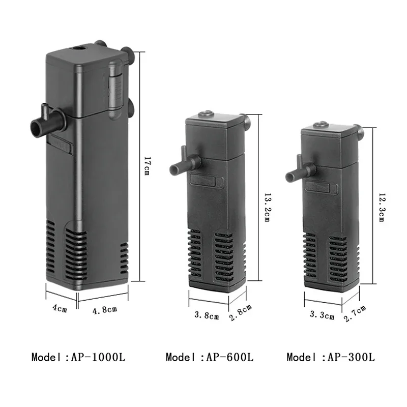 1 Pcs Aquarium Submersible Built in Fish Waterfall Rain Filter Pump Oxygen Injection Energy Saving High Efficiency