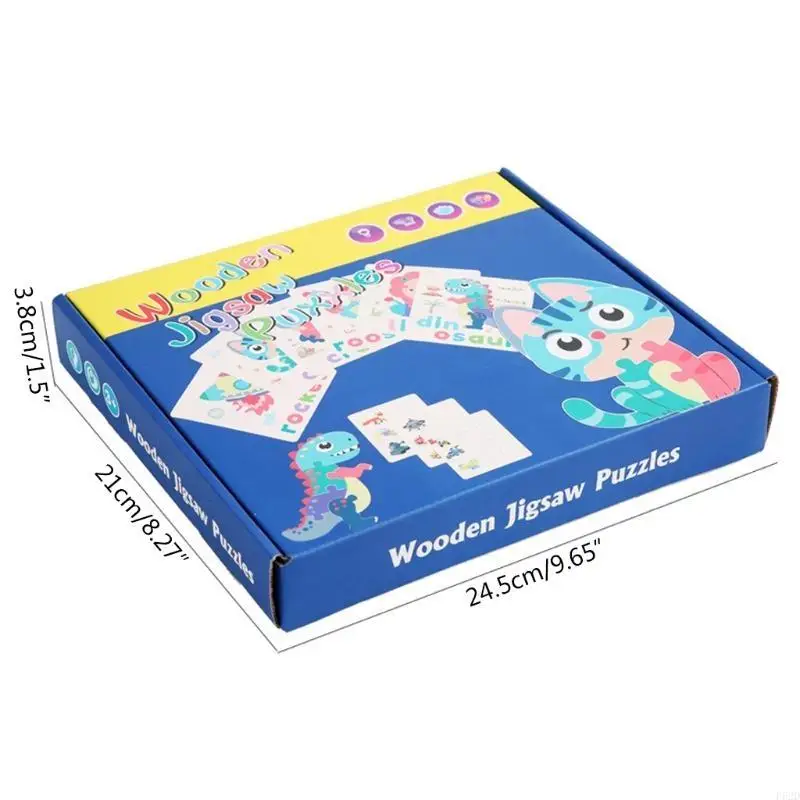 F62D Spell Word Game Wooden Early Learning Letter Puzzle 26 Lowercase Letters Recognition Kids