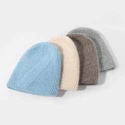 Angora Hat Women Winter Knit Beanie Autumn Double Layers Warm Skiing Accessory For Cold Weather Sports Outdoor Holiday