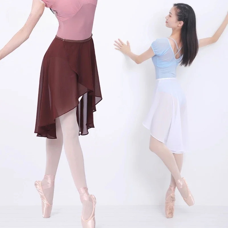 Adult dance gauze skirt practice clothes adult women's medium and long teacher  bust yoga skirt lace-up dance