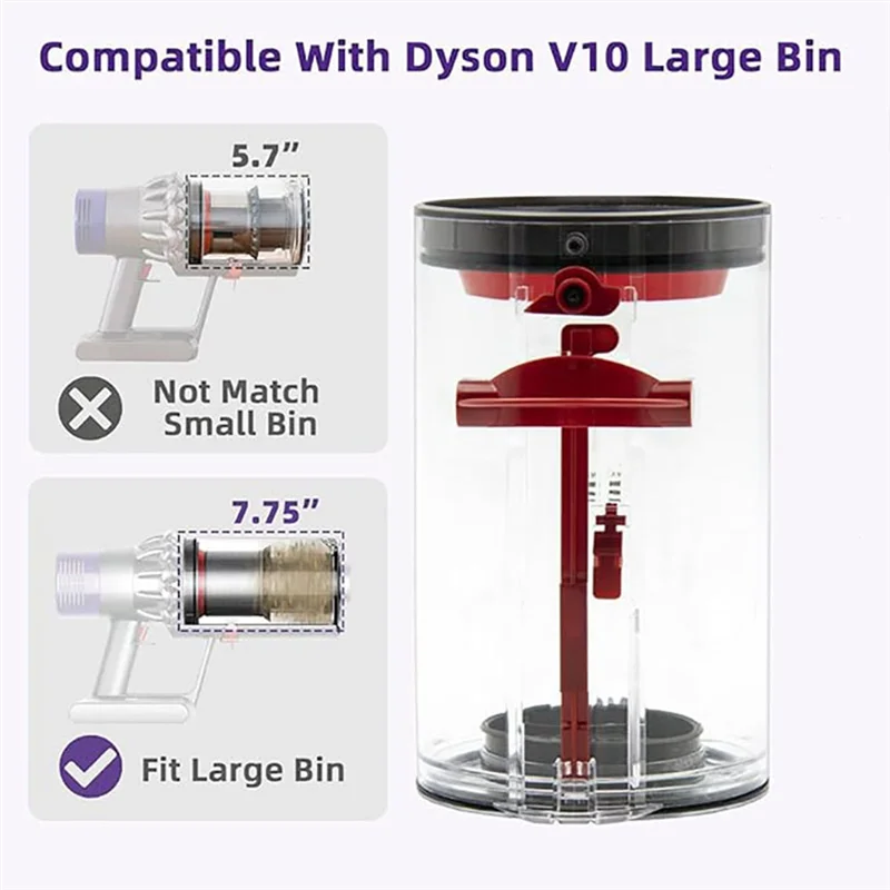 A98G-New Replacement Trash Cans Dust Container Bin For Dyson V10 SV12 Vacuum Cleaner Accessories 969509-0 Spare Parts All New