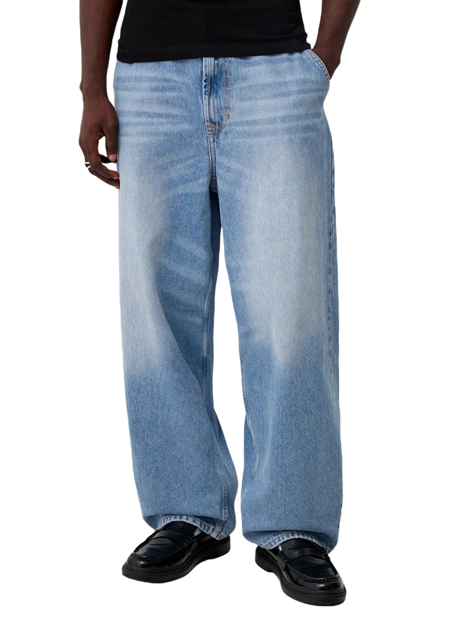 

Мужские джинсы, винтажные свободные повседневные джинсы на пуговицах и молнии, брюки для повседневной улицы