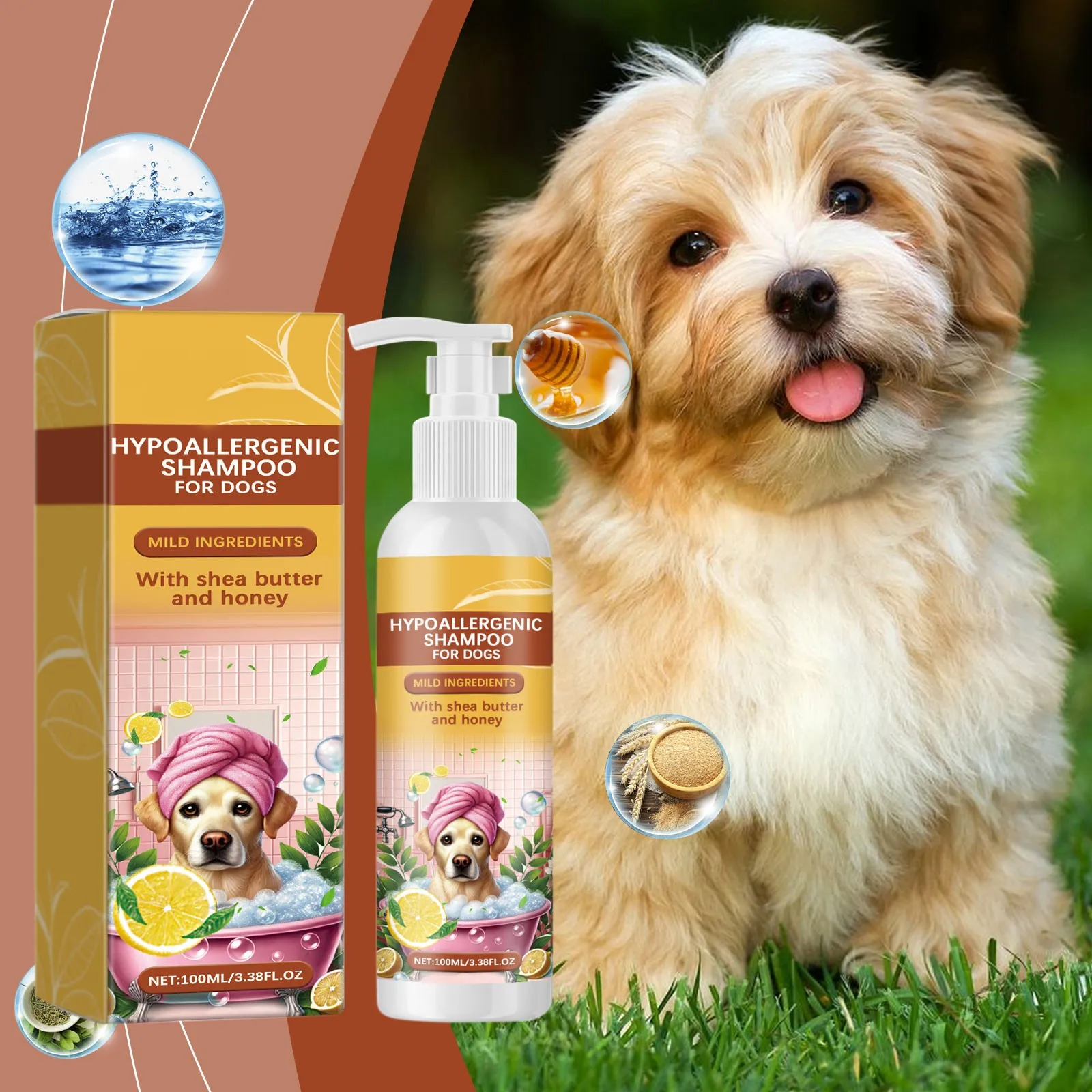 Hypoallergenic Shampoo For Dogs Suitable For All Types Of Dogs Gentle And Non Irritating Hypoallergenic Shampoo With No Sulfates