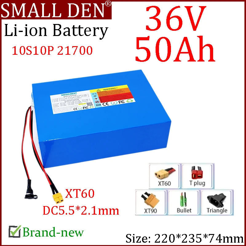 

NEW 36V 50ah 21700 10S10P electric motorcycle tricycle bike batteria 42v 50A scooter battery wtih BMS Protection 0- 1500W