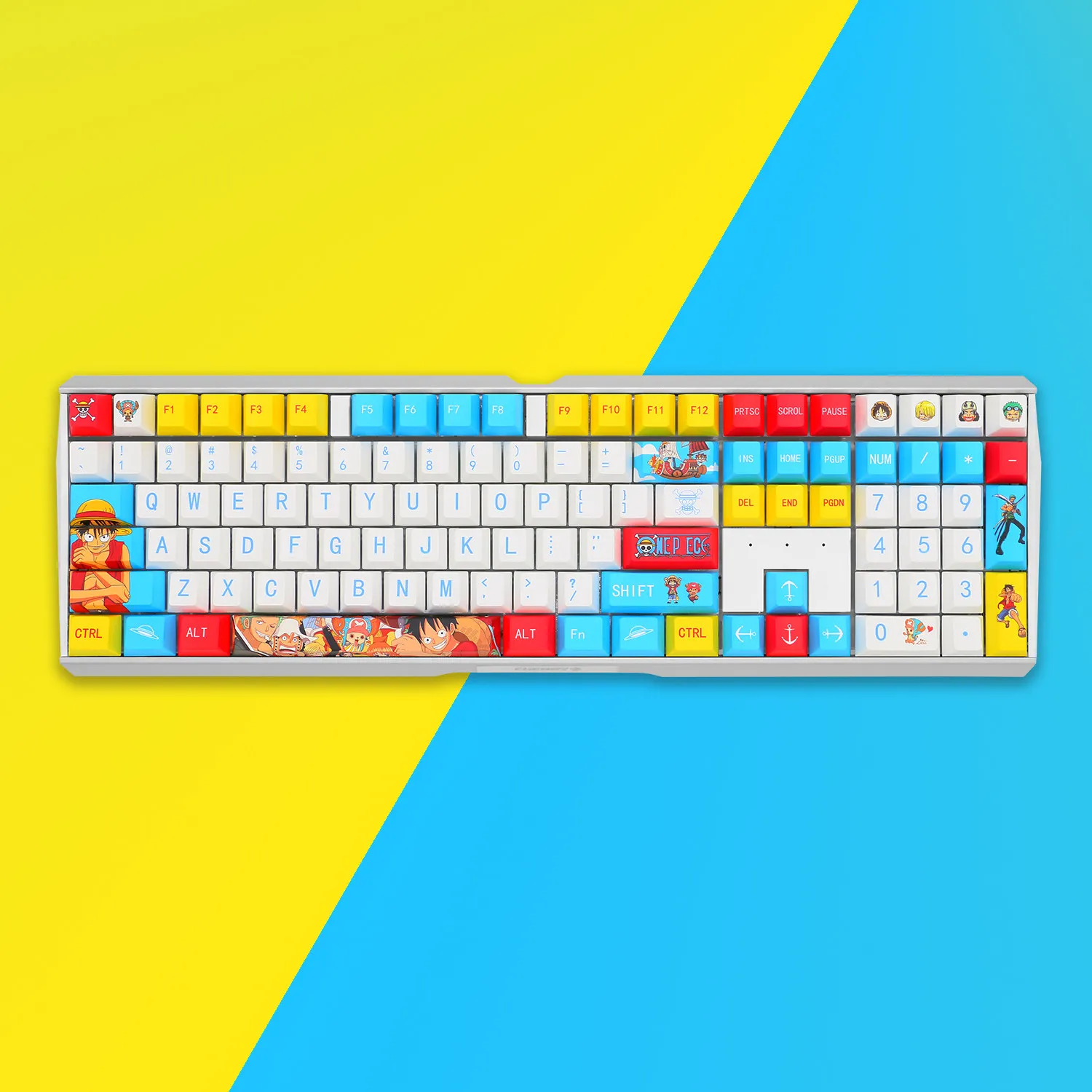 Anime One Piece Luffy Mechanical Keyboard Cartoon Birthday Gift Wired Keyboard