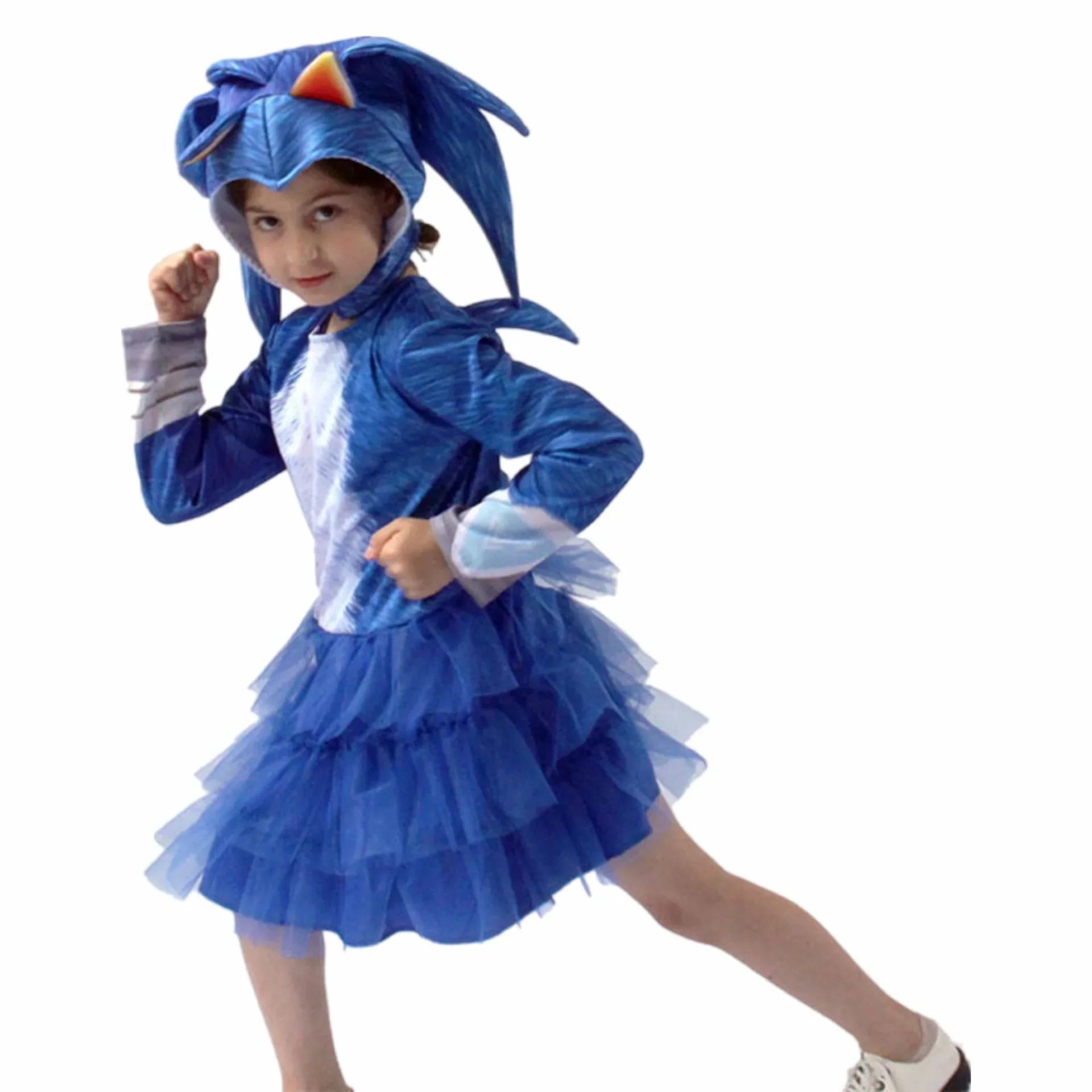 

Children day sonic dress up costume cosplay anime kids show backpack anime boys elementary miku cosplay girls, blue show suit