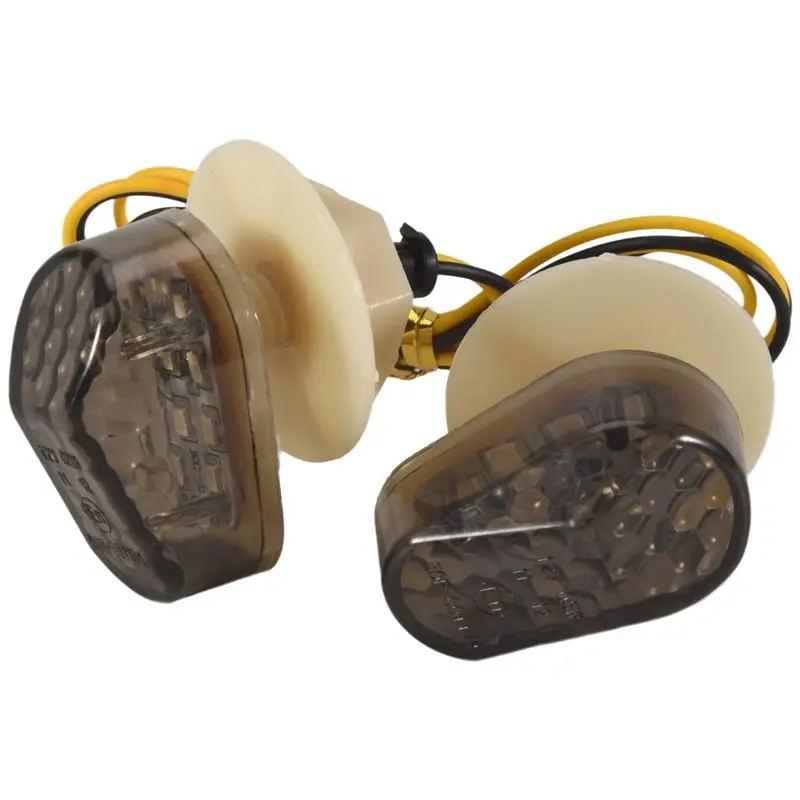 Reliable-Motorcycle 2Pcs LED Mount Flush Blinker Tail Indicator Turn Signals Light For YZF R1 R6 R6 SFZ1S FAZER
