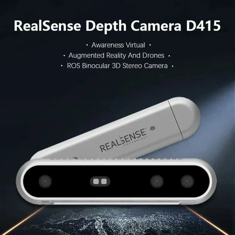 RealSense D415 Camera RGB Depth Sensor Computer Vision 3D Mapping for Automation Office 130K Max Resolution
