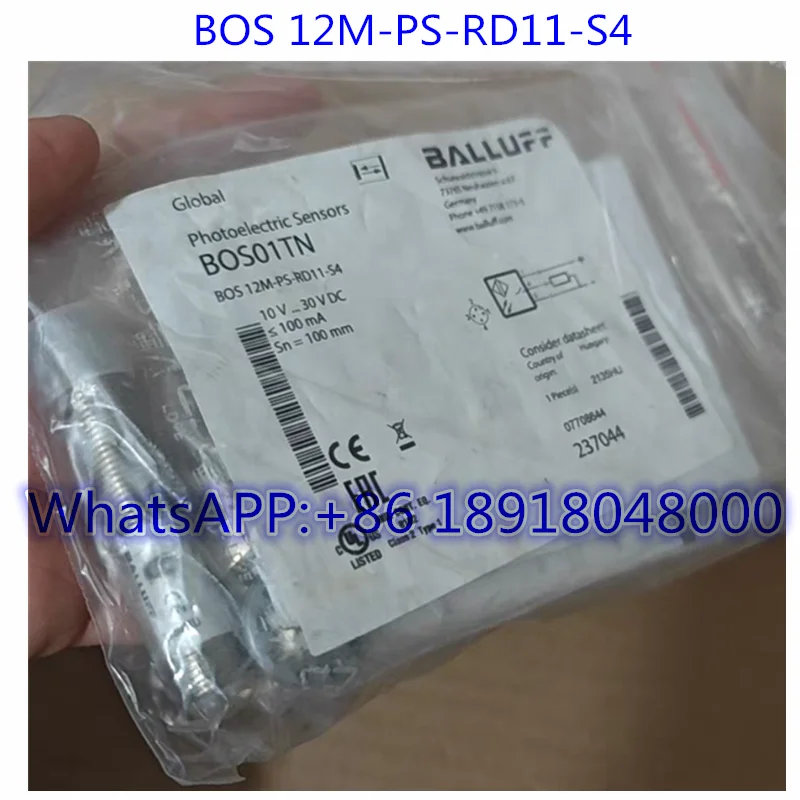 

Brand New BOS01TN Diffuse Photoelectric Sensor BOS 12M-PS-RD11-S4 Fast Shipping