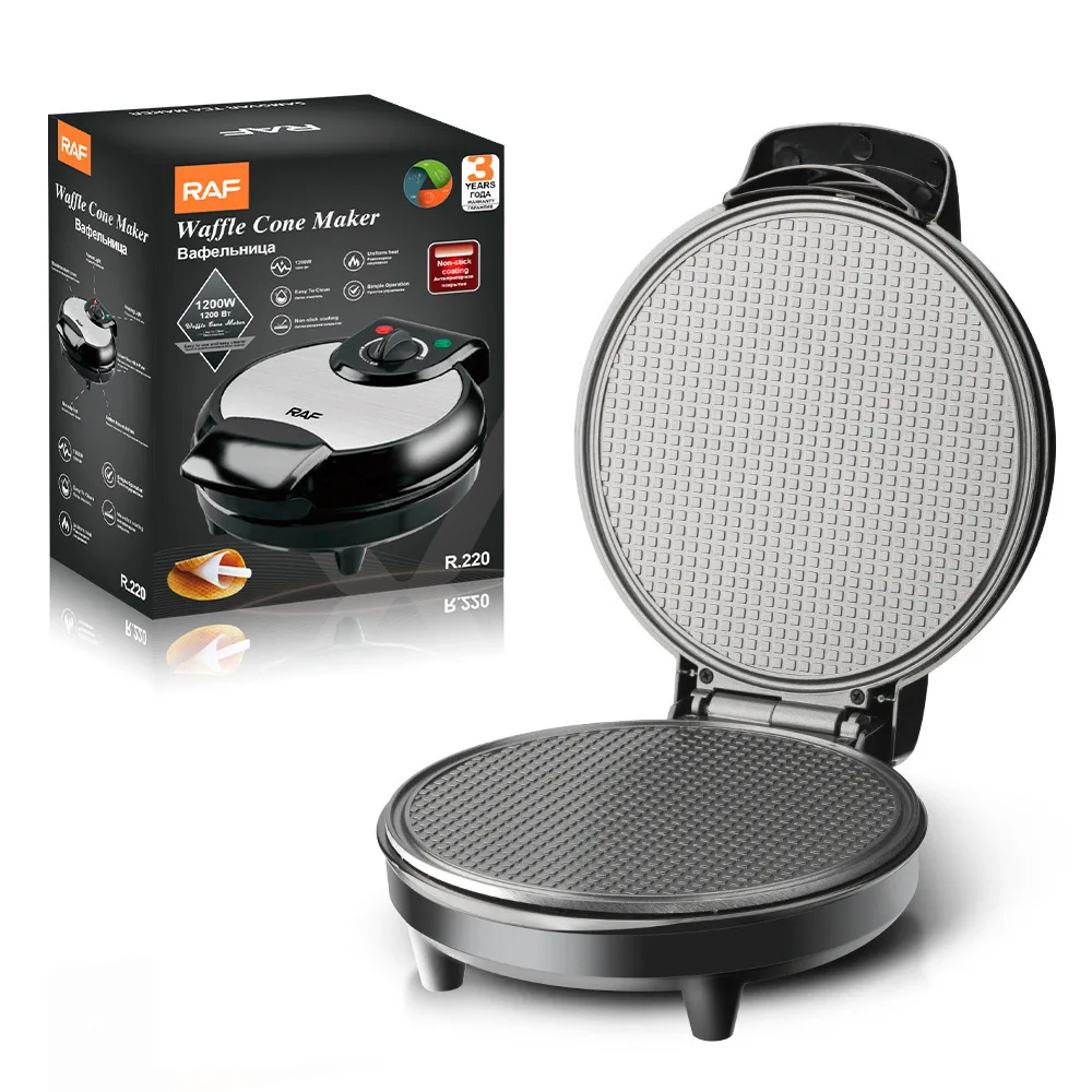 Household Electric Egg Roll Machine Multifunctional Crepe Maker for Homemade Ice Cream Cone Crispy Egg Rolls & Thin Pancakes