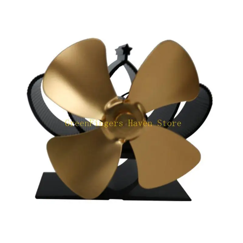 

F68D Heat Автономный камин, плита, вентилятор, тихий, 4 лопасти, алюминий, эффективно, Wa