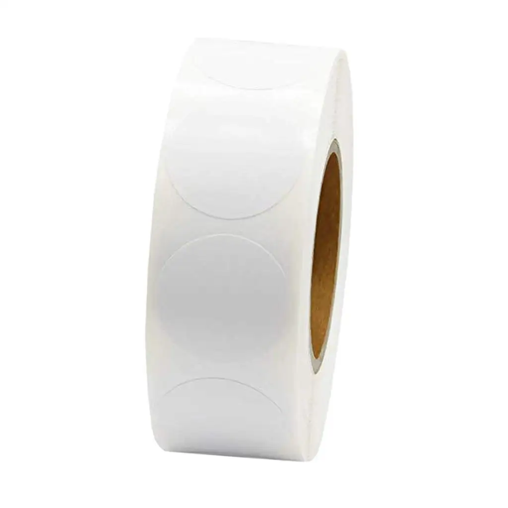 2-4pack 500Pcs/Roll Mini Stickers Kraft Paper Adhesive Labels Scrapbooking White