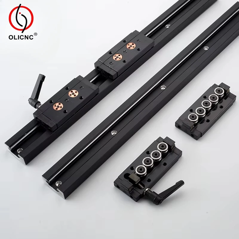 Guia trilho deslizante sgr mini comprimento linear 300 350 400 450 500 600 800mm com bloqueio guias lineares ferroviário estúdio slider alta qualidade