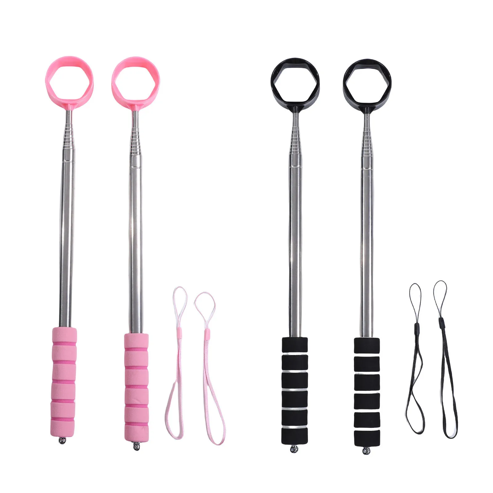 

2 шт., телескопические устройства для извлечения клубных мячей из нержавеющей стали, легкие захваты для клубных мячей, аксессуары для курса