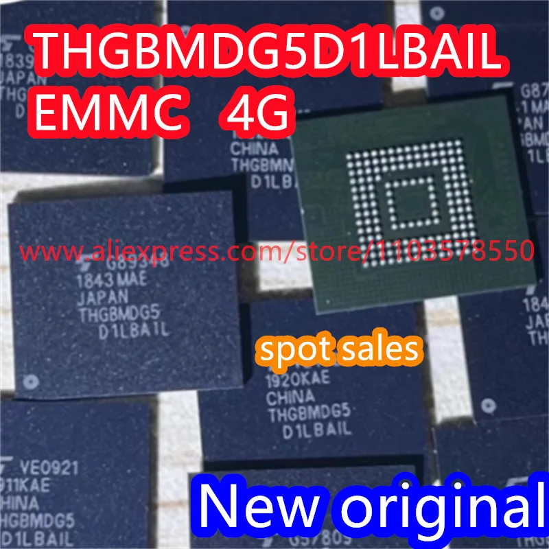 

(5 шт.) Совершенно новый оригинальный THGBMDG5D1LBAIL EMMC 4G 5,0 версия чипа шрифта BGA153 посылка