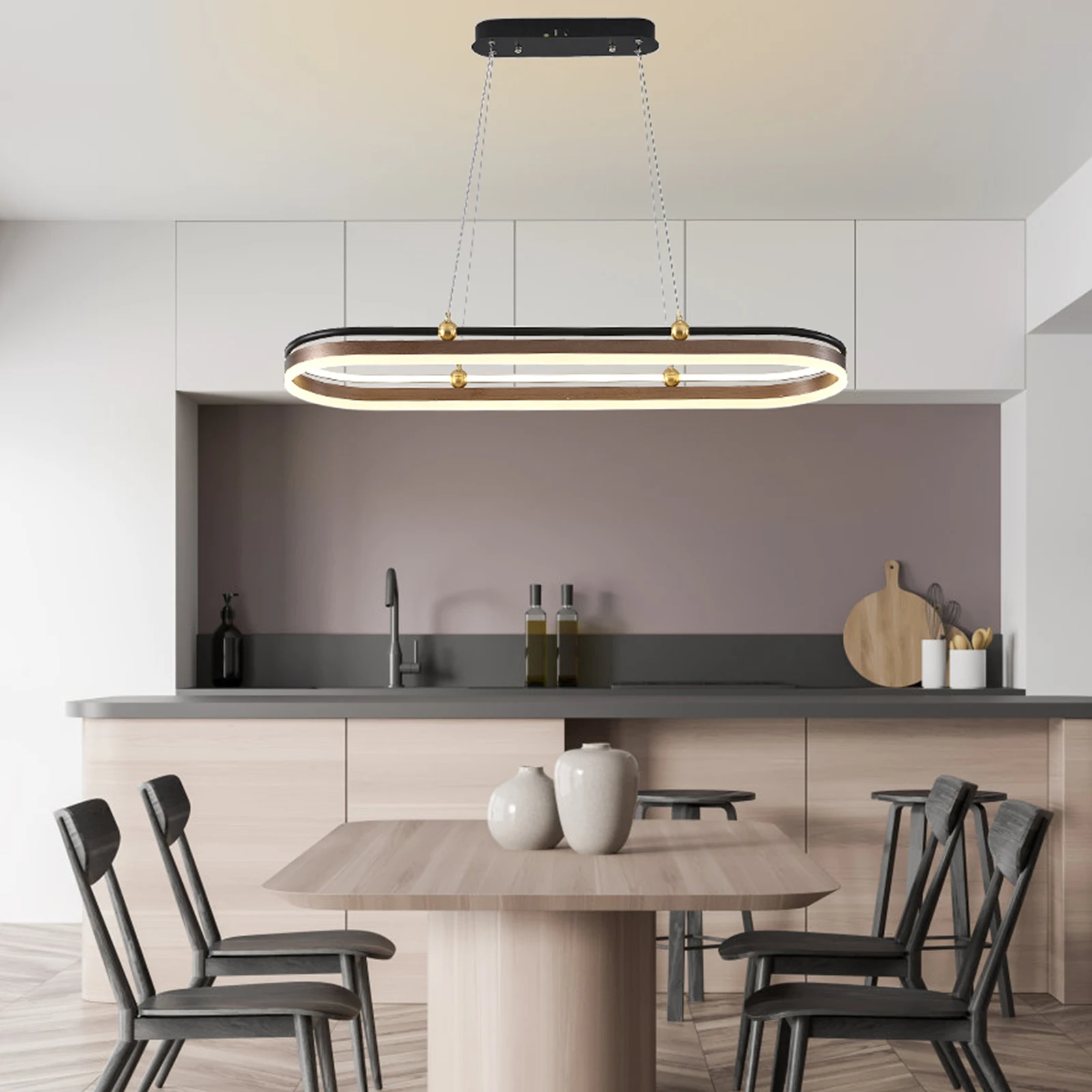 Nordic Minimalist Led Ceiling Pendant Lights Hanging Wire Line Lamp For Dining Table Living Room Restaurant Home Indoor Lighting