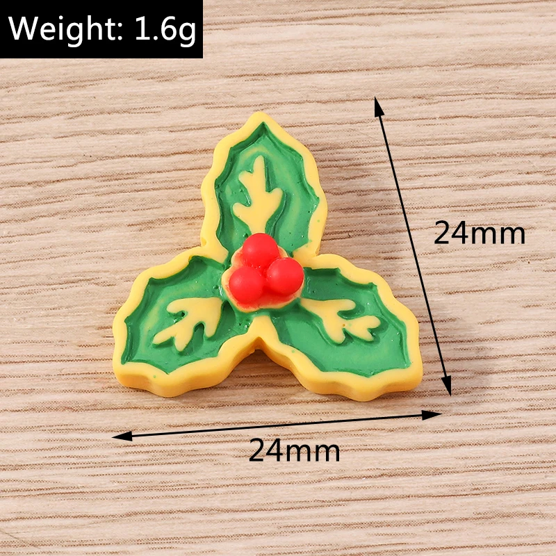 Tusember 10 Stück Niedliche Weihnachts-Dekorationen: Weihnachtsmann, Elch, Schneemann, Flache Harz-Cabochons für DIY Scrapbooking, Haarspangen und Broschen – Detail 21