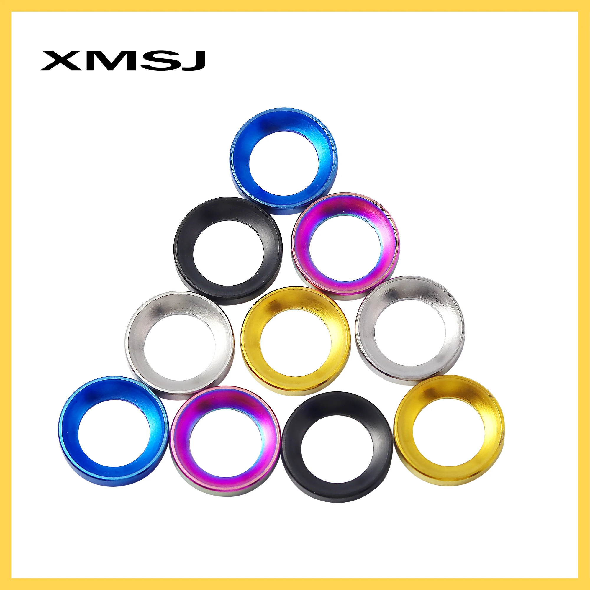 XMSJ Disc Brake Caliper Mount Adapter Washer Spacer M6 Concave Convex Gasket Ring For Mountain BMX Bike Adaptor Gasket 4 PCs/Set