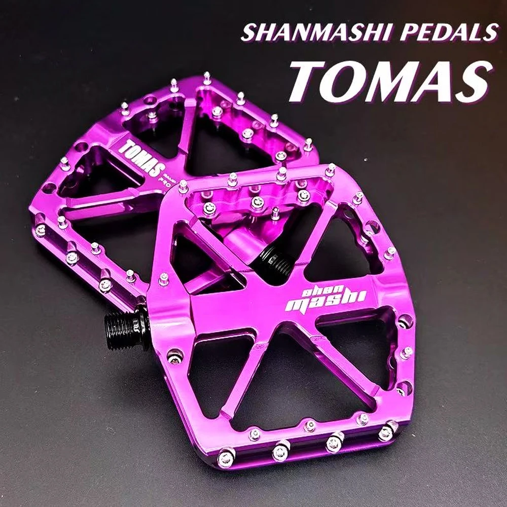 

SHANMASHI Bike Pedals TOMAS new wide polished bicycle pedals Road Bicycle 3 Bearings Pedal Mountain Bike Cycling Anti-slip Pedal