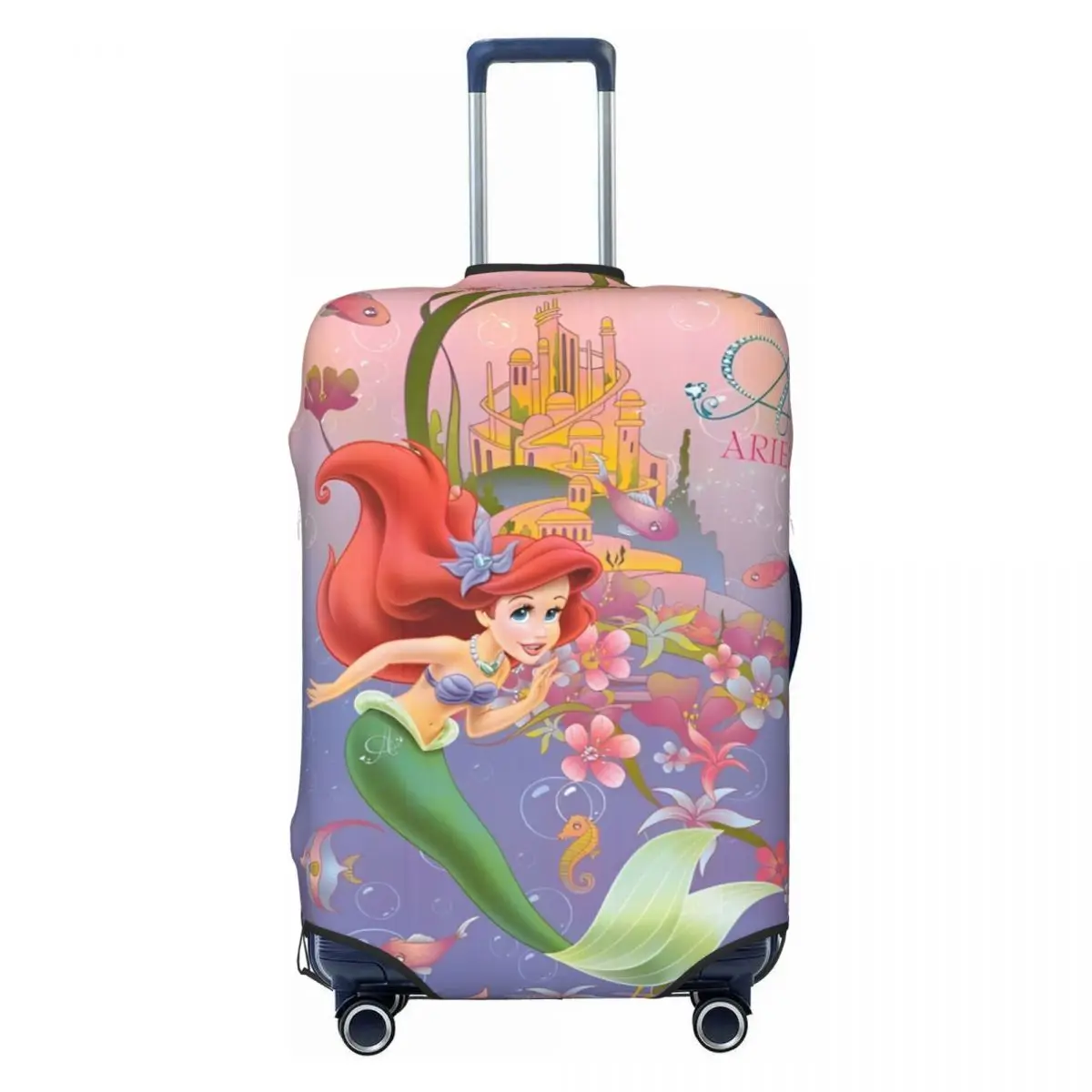 

Little Mermaid Ariel Cartoon Suitcase Cover Vacation Travel Strectch Luggage Supplies Protector