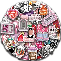 50Pcs Cute Pink Smut Romance Bookish Stickers Spice Reader Girl Decals Aesthetic Kindle Phone Laptop Scrapbook Diary Sticker