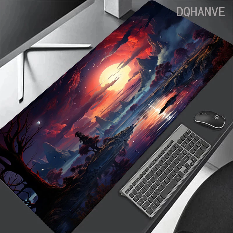 

Коврики для мыши, коврики для мыши с изображением неба и пейзажа, компьютерный коврик для мыши, большой игровой коврик для мыши в эстетике, офисный коврик для мыши 100x50