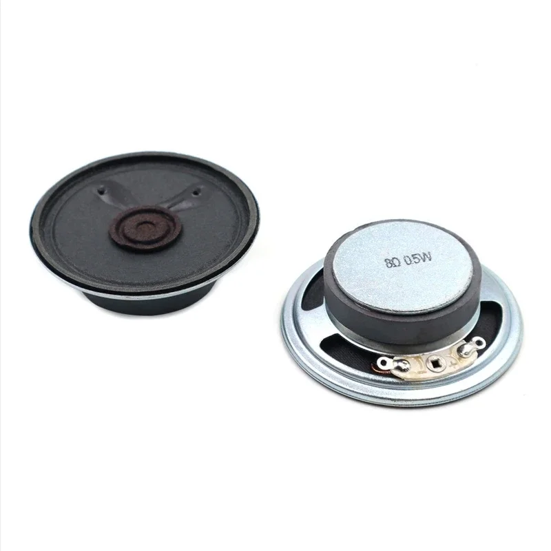 2Pcs 50mm Diameter 8Ohm 0.5W Metal for Shell Ultra-Thin Internal Mini Speakers Magnet Loudspeaker