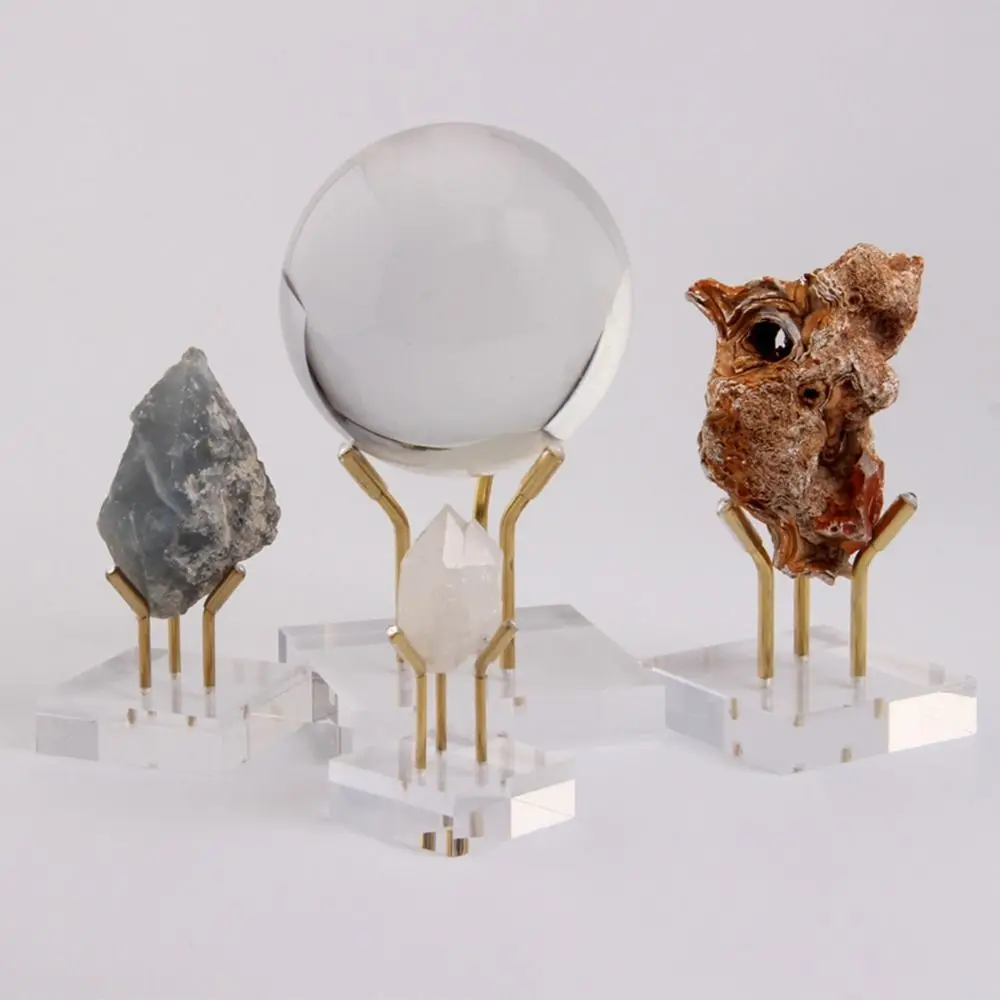 الاكريليك كريستال الكرة قاعدة شفافة مجوهرات حامل المجال عرض موقف التصوير الدعائم الحرفية الرف المعدني ديكور المنزل