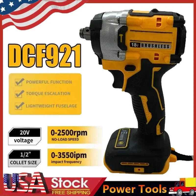 

Ударный гайковерт DeWALT DCF921 для сложных работ, 20В, 610Нм макс. крутящий момент при разборке, бесступенчатая регулировка скорости и удобная панель управления