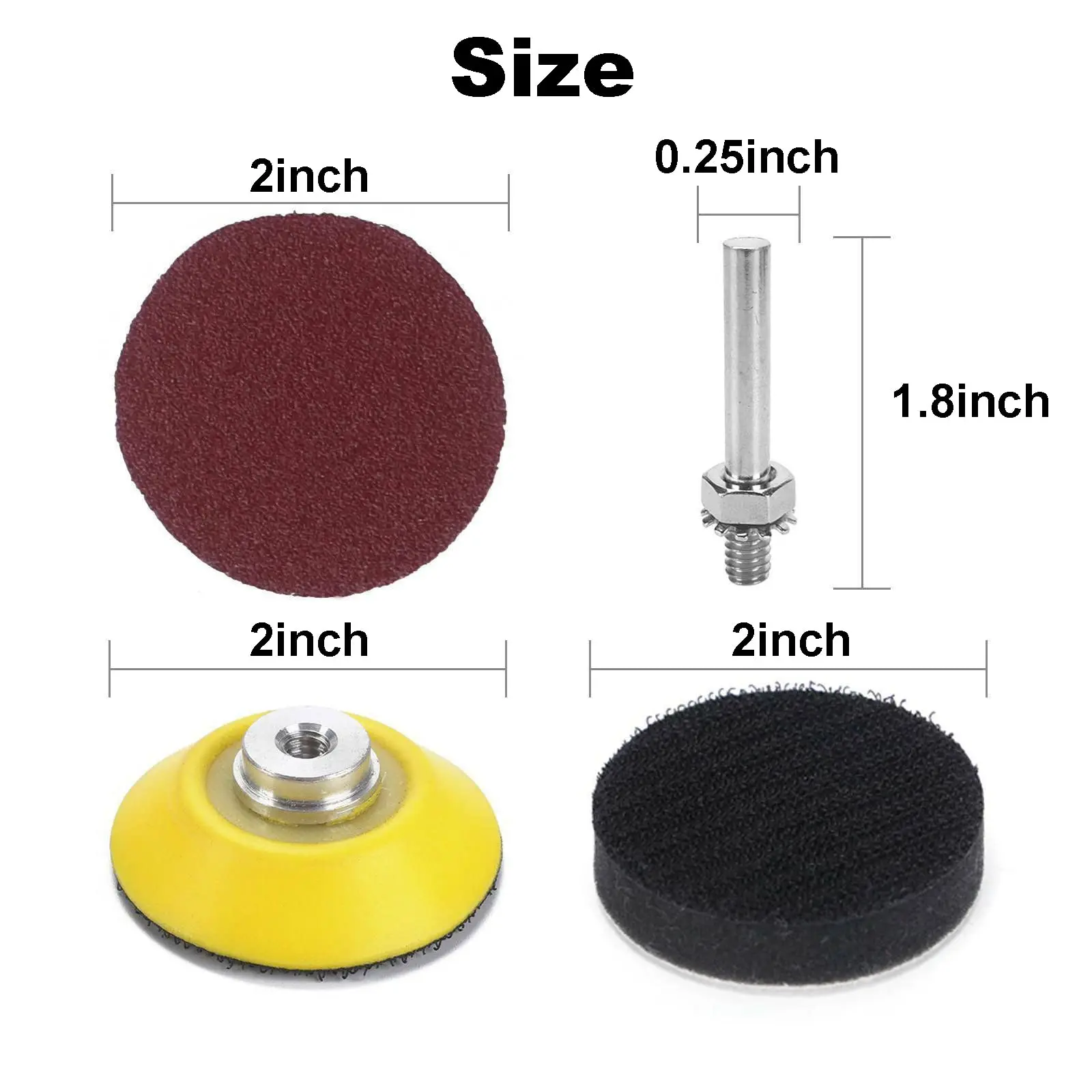 2 Inch Hook and Loop Sandpaper 202 Pcs with Wet and Dry Sanding Paper Backing Pad Assorted 80-3000 Grits for Polishing Wood Car