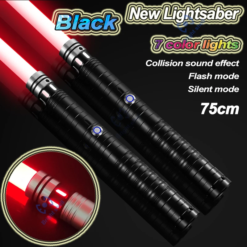 Metalen Lightsaber Laser Zwaard Speelgoed RGB Light Sabre 7 Kleurverandering Kids Soundfonts Force FX FOC Blaster Speelgoed Jedi Laser Zwaard Gift