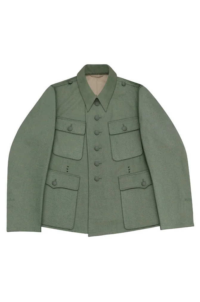 GUHI-010 WWII polizia tedesca M43 ufficiale tunica estiva verde screziata Feldbluse II