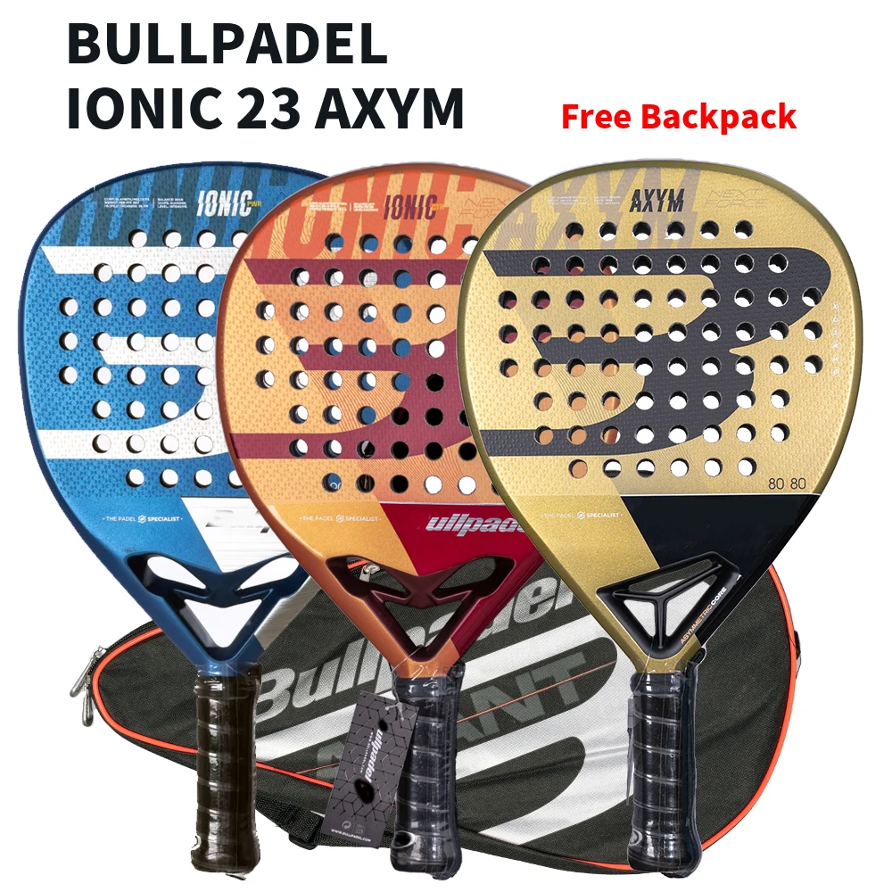 Bullpadel TENNIS PADDL IONIC AXYM POWER23 Shockp Racchetta da tennis Racchetta in fibra 375g Controllo rapido Tennis Balance Padel Bull